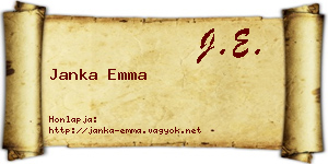 Janka Emma névjegykártya