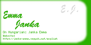 emma janka business card